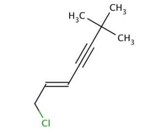 1-Chloro-6,6-dimethyl-2-heptene-4-yne (CAS 126764-17-8) - chemical structure image