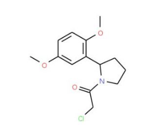 1-(chloroacetyl)-2-(2,5-dimethoxyphenyl)pyrrolidine - chemical structure image