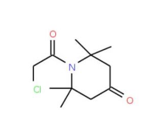 1-(chloroacetyl)-2,2,6,6-tetramethylpiperidin-4-one - chemical structure image