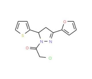 1-(chloroacetyl)-3-(2-furyl)-5-thien-2-yl-4,5-dihydro-1H-pyrazole - chemical structure image