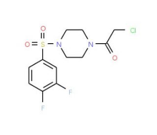 1-(chloroacetyl)-4-[(3,4-difluorophenyl)sulfonyl]piperazine - chemical structure image