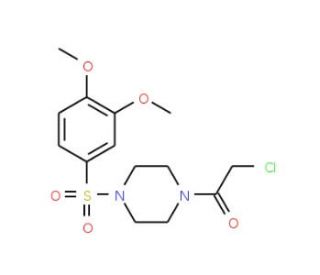 1-(chloroacetyl)-4-[(3,4-dimethoxyphenyl)sulfonyl]piperazine - chemical structure image