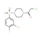 1-(chloroacetyl)-4-[(3-chloro-4-fluorophenyl)sulfonyl]piperazine - chemical structure image