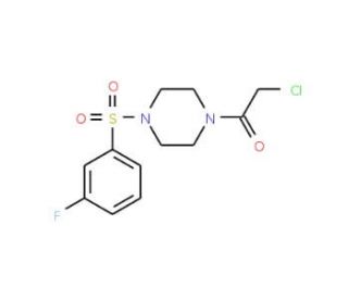 1-(chloroacetyl)-4-[(3-fluorophenyl)sulfonyl]piperazine - chemical structure image