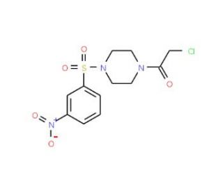 1-(chloroacetyl)-4-[(3-nitrophenyl)sulfonyl]piperazine - chemical structure image