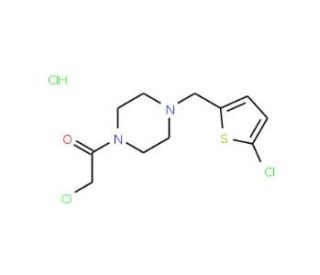 1-(chloroacetyl)-4-[(5-chlorothien-2-yl)methyl]piperazine hydrochloride - chemical structure image