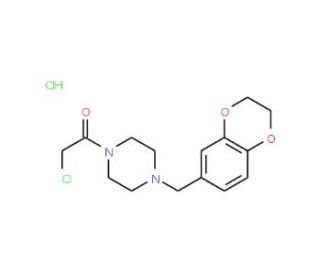 1-(chloroacetyl)-4-(2,3-dihydro-1,4-benzodioxin-6-ylmethyl)piperazine hydrochloride - chemical structure image