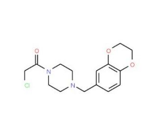 1-(chloroacetyl)-4-(2,3-dihydro-1,4-benzodioxin-6-ylmethyl)piperazine - chemical structure image