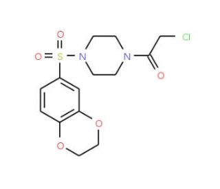 1-(chloroacetyl)-4-(2,3-dihydro-1,4-benzodioxin-6-ylsulfonyl)piperazine - chemical structure image