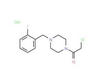 1-(chloroacetyl)-4-(2-fluorobenzyl)piperazine hydrochloride - chemical structure image