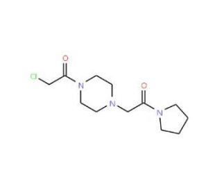 1-(chloroacetyl)-4-(2-oxo-2-pyrrolidin-1-ylethyl)piperazine - chemical structure image