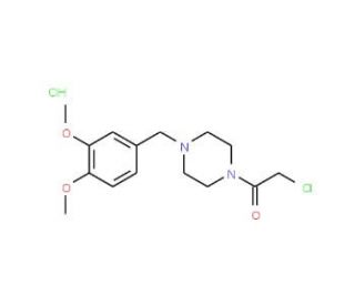 1-(chloroacetyl)-4-(3,4-dimethoxybenzyl)piperazine hydrochloride (CAS 1052550-61-4) - chemical structure image