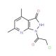 1-(chloroacetyl)-4,6-dimethyl-1,2-dihydro-3H-pyrazolo[3,4-b]pyridin-3-one - chemical structure image