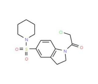 1-(chloroacetyl)-5-(piperidin-1-ylsulfonyl)indoline - chemical structure image
