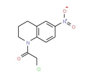 1-(chloroacetyl)-6-nitro-1,2,3,4-tetrahydroquinoline - chemical structure image