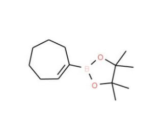 1-Cycloheptenylboronic acid pinacol ester (CAS 287944-13-2) - chemical structure image