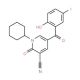 1-cyclohexyl-5-(5-fluoro-2-hydroxybenzoyl)-2-oxo-1,2-dihydropyridine-3-carbonitrile - chemical structure image