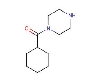 1-(Cyclohexylcarbonyl)piperazine (CAS 27561-62-2) - chemical structure image