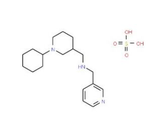 [(1-Cyclohexylpiperidin-3-yl)methyl]-(pyridin-3-ylmethyl)amine sulfate - chemical structure image
