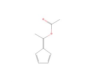 1-(Cyclopenta-2,4-dien-1-ylidene)ethyl acetate (CAS 701-12-2) - chemical structure image