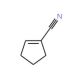 1-Cyclopentenecarbonitrile (CAS 3047-38-9) - chemical structure image
