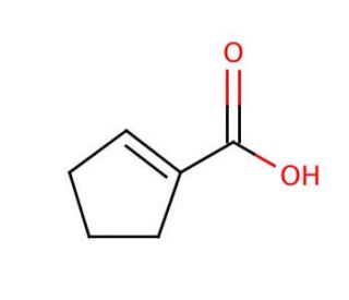 1-Cyclopentenecarboxylic acid (CAS 1560-11-8) - chemical structure image