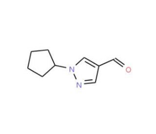1-Cyclopentyl-1H-pyrazole-4-carbaldehyde - chemical structure image