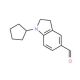 1-Cyclopentyl-2,3-dihydro-1H-indole-5-carbaldehyde - chemical structure image
