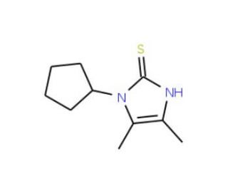 1-cyclopentyl-4,5-dimethyl-1H-imidazole-2-thiol - chemical structure image