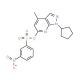 1-cyclopentyl-4-methyl-1H-pyrazolo[3,4-b]pyridin-6-yl 3-nitrobenzenesulfonate - chemical structure image