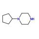 1-Cyclopentylpiperazine (CAS 21043-40-3) - chemical structure image