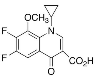 1-Cyclopropyl-6,7-difluoro-8-methoxy-4-oxo-1,4-dihydroquinoline-3-carboxylic Acid (CAS 112811-72-0) - chemical structure imag