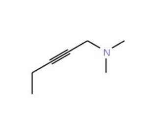 1-Dimethylamino-2-pentyne (CAS 7383-77-9) - chemical structure image
