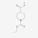 1-(Ethoxycarbonyl)-4-piperidinecarboxylic acid (CAS 118133-15-6) - chemical structure image