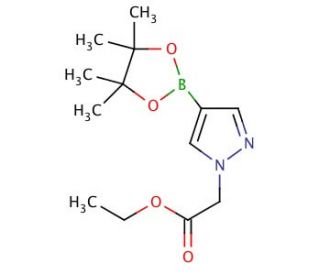1-(Ethoxycarbonylmethyl)-1H-pyrazole-4-boronic acid pinacol ester (CAS 864754-16-5) - chemical structure image
