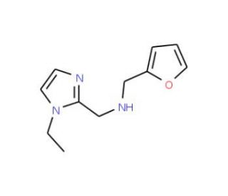 (1-Ethyl-1H-imidazol-2-ylmethyl)-furan-2-ylmethyl-amine - chemical structure image
