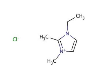 1-Ethyl-2,3-dimethylimidazolium chloride (CAS 92507-97-6) - chemical structure image