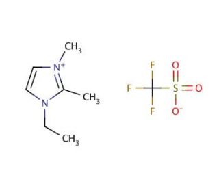 1-Ethyl-2,3-dimethylimidazolium trifluoromethanesulfonate (CAS 174899-72-0) - chemical structure image