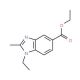 1-Ethyl-2-methyl-1H-benzoimidazole-5-carboxylic acid ethyl ester (CAS 92108-02-6) - chemical structure image