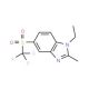 1-ethyl-2-methyl-5-[(trifluoromethyl)sulfonyl]-1H-benzimidazole (CAS 732-20-7) - chemical structure image