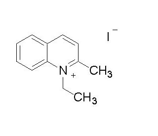 1-Ethyl-2-methylquinolinium iodide (CAS 606-55-3) - chemical structure image