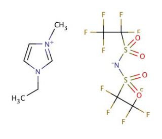 1-Ethyl-3-methylimidazolium bis(pentafluoroethylsulfonyl)imide (CAS 216299-76-2) - chemical structure image