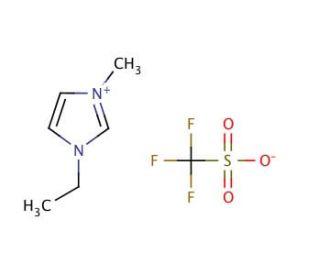1-Ethyl-3-methylimidazolium trifluoromethanesulfonate (CAS 145022-44-2) - chemical structure image