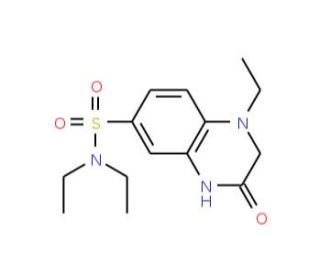1-Ethyl-3-oxo-1,2,3,4-tetrahydro-quinoxaline-6-sulfonic acid diethylamide - chemical structure image