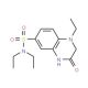1-Ethyl-3-oxo-1,2,3,4-tetrahydro-quinoxaline-6-sulfonic acid diethylamide - chemical structure image