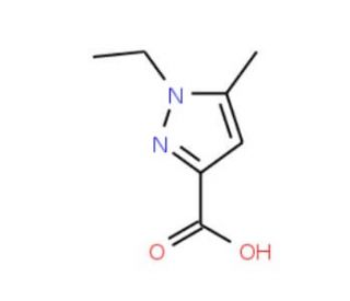 1-Ethyl-5-methyl-1H-pyrazole-3-carboxylic acid (CAS 50920-46-2) - chemical structure image