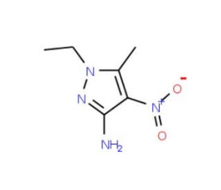 1-Ethyl-5-methyl-4-nitro-1H-pyrazol-3-amine - chemical structure image