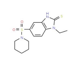 1-ethyl-5-(piperidin-1-ylsulfonyl)-1H-benzimidazole-2-thiol - chemical structure image
