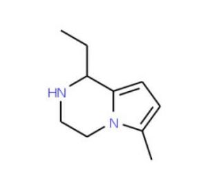 1-Ethyl-6-methyl-1,2,3,4-tetrahydro-pyrrolo[1,2-a]pyrazine - chemical structure image