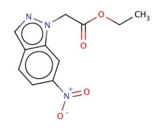 1-ethyl-carboxyethyl-6-nitroindazole - chemical structure image